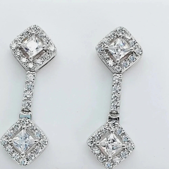 "925 Sterling Silver Cubic Zirconia Earrings, U19254677 - Picture 7 of 11